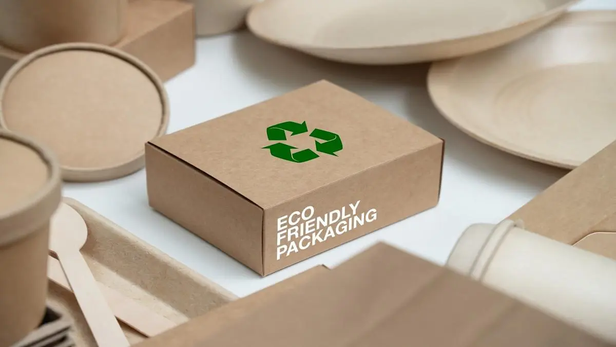 Ecologistic packaging solutions: Premium sustainable gift boxes and reusable fabric bags.